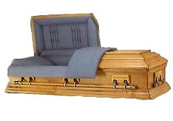 solid pine casket